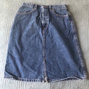 Eddie Bauer vintage denim midi A line skirt